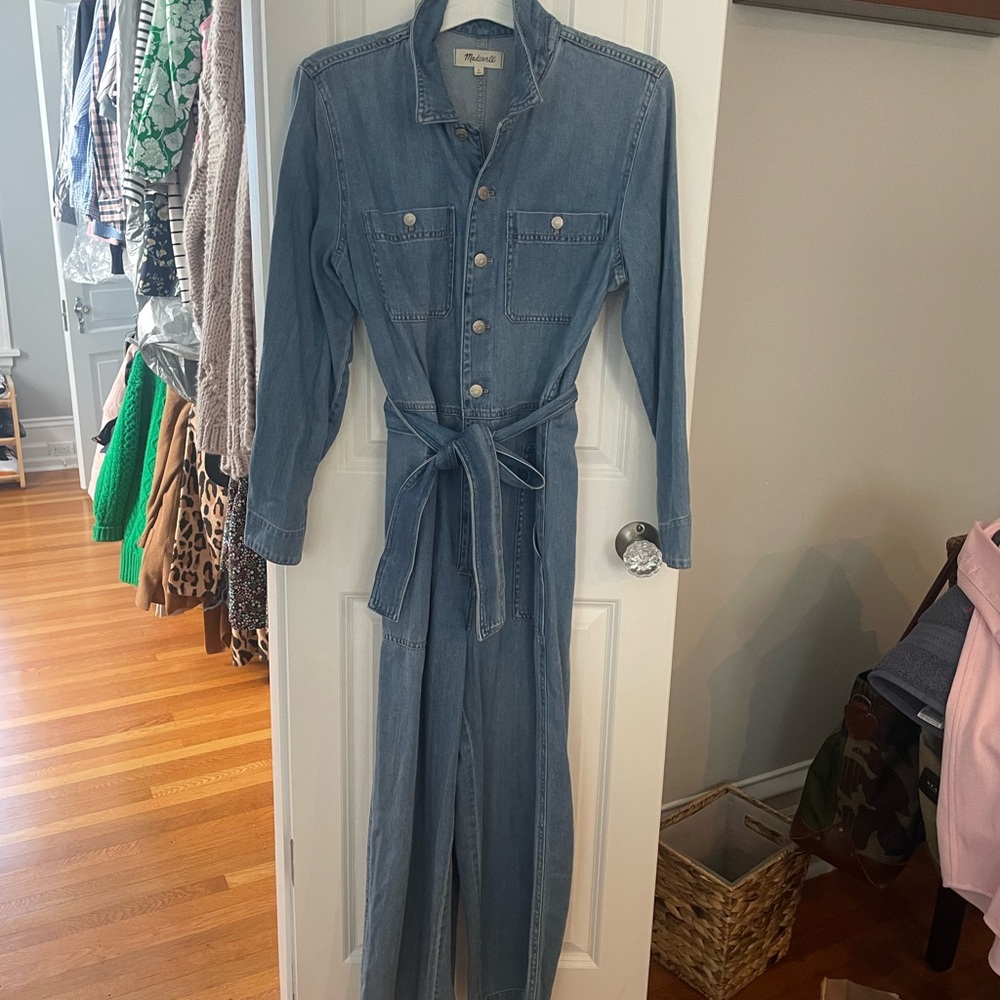 Madewell denim jumpsuit boiler suit L